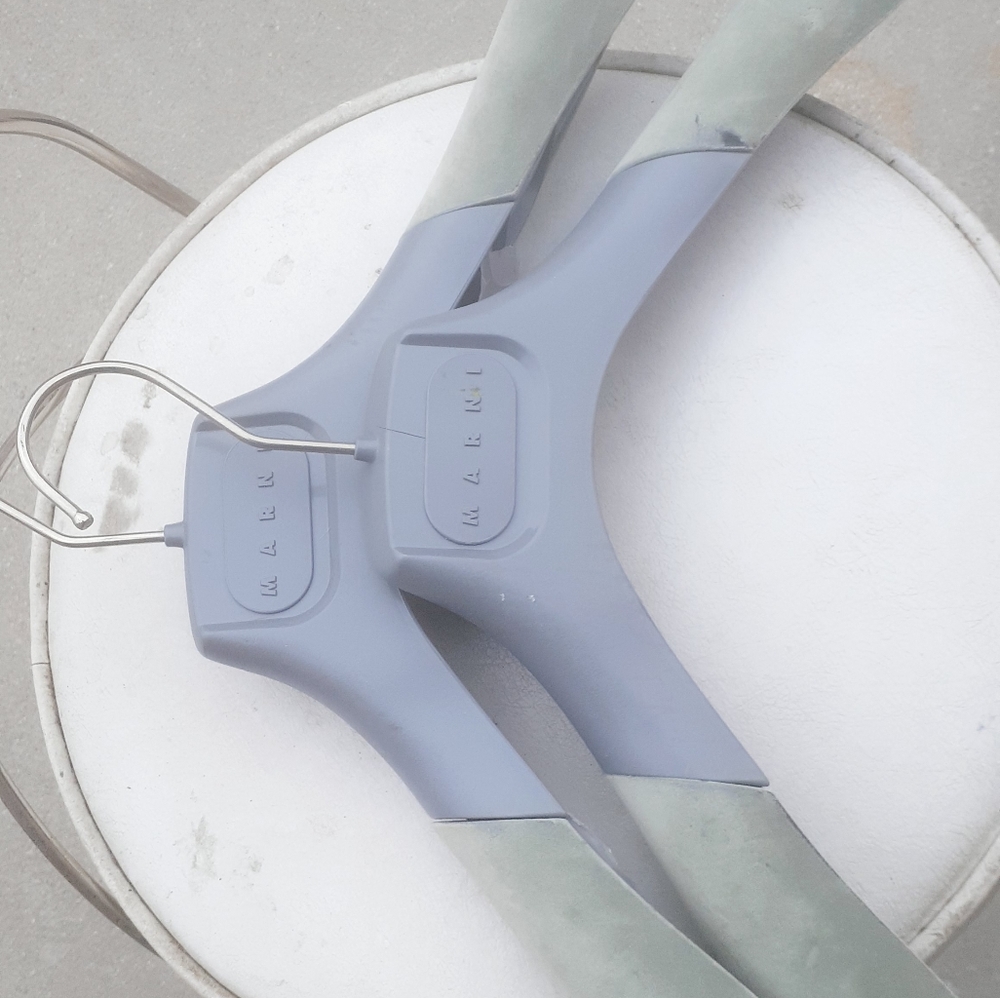 4 DESIGNER Marni coat jacket Hanger Gray felt Ends